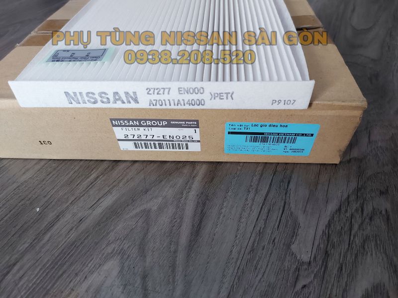 Lọc gió điều hòa X-Trail và Qashqai 27277-EN000 và 27277-EN025