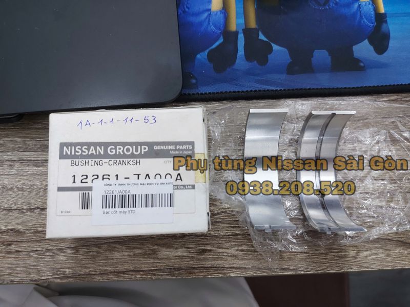 Miễn cốt máy STD ở giữa (Bạc lót cốt máy) X-Trail, Navara, Urvan, Terra, Altima, Teana (Mỹ) và Rogue 12261-JA00A