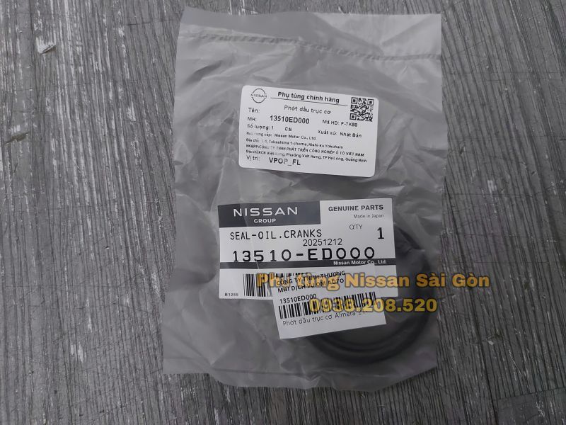 Phốt đầu cốt máy Tiida 1.6 và Almera 13510-ED000 và 13510-00Q0G